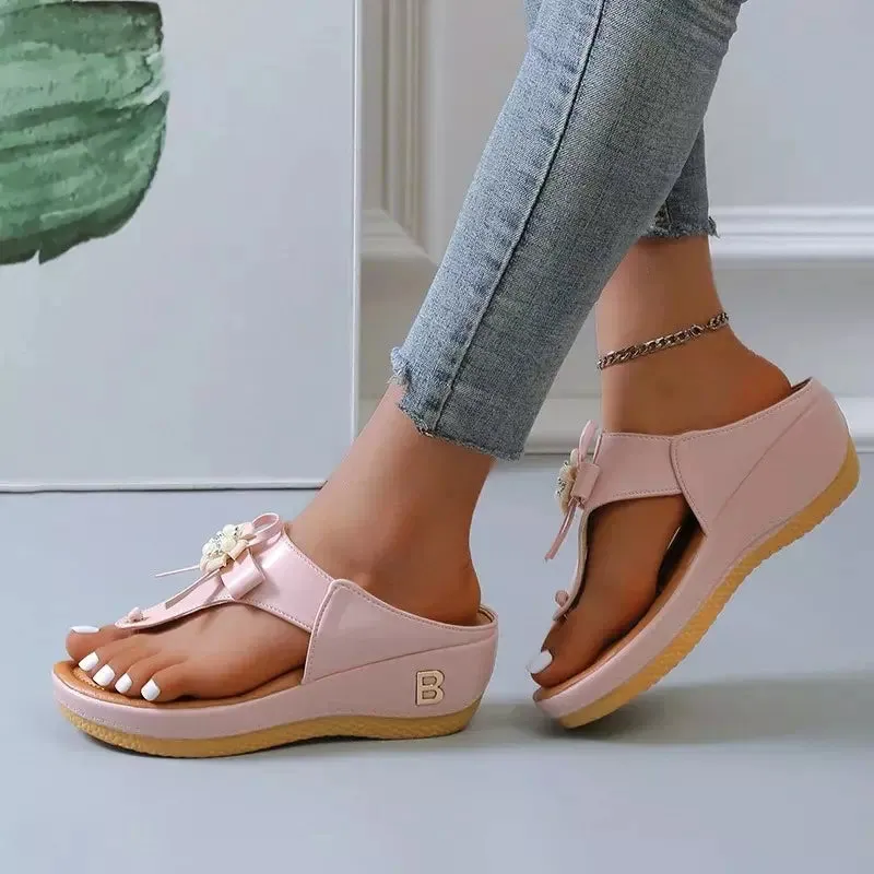 Modern and elegant women's orthopedic flip flops