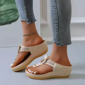 Modern and elegant women's orthopedic flip flops