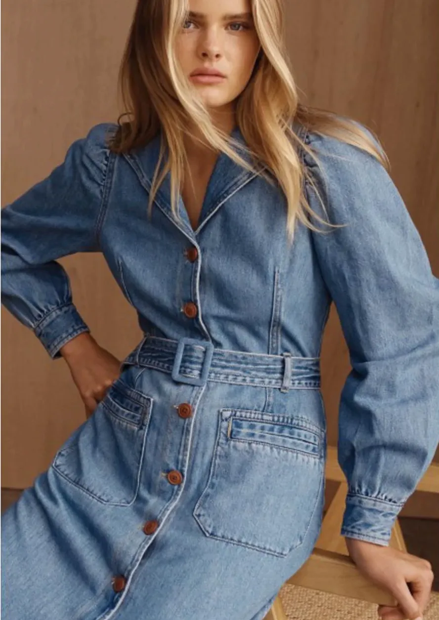 Monty Denim Dress Blue