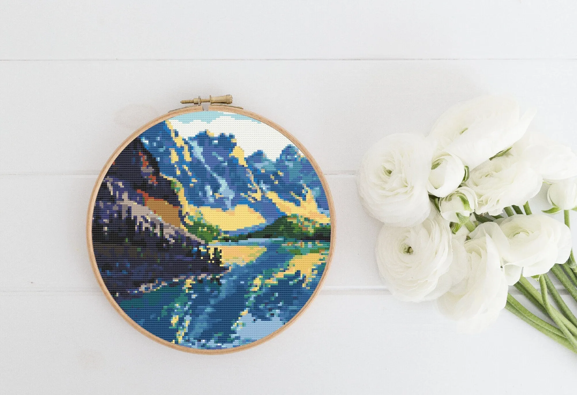 Mountain Scenery Cross Stitch Pattern #711