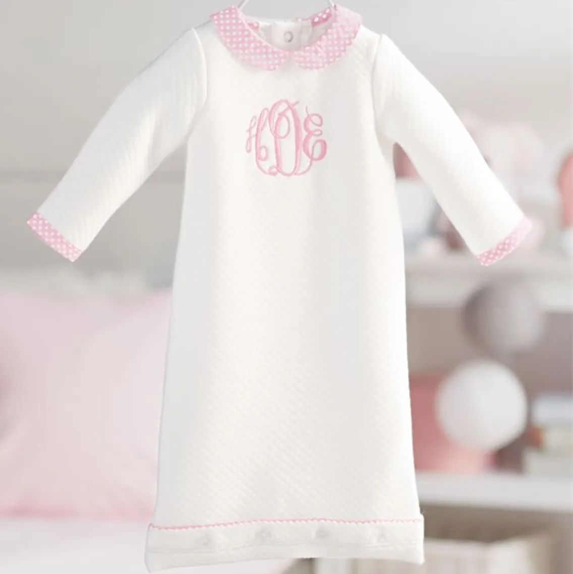 Mud Pie Pink Quilted Gown