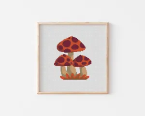 Mushroom Cross Stitch Pattern #689