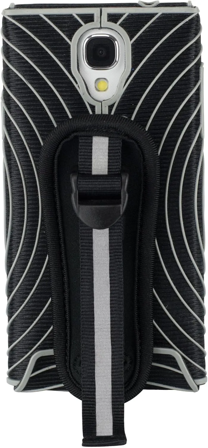 Nathan SonicGrip Hand Strap Phone Holder for Samsung Galaxy 4 - Black/Silver