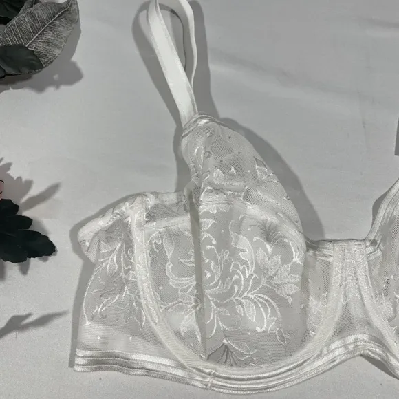 NEW $65 Wacoal‎ [ 38D ] Net Effect Underwire Full Coverage Bra in White