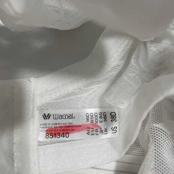 NEW $65 Wacoal‎ [ 38D ] Net Effect Underwire Full Coverage Bra in White