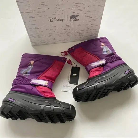 NEW Disney × Sorel Youth Flurry Frozen 2 Anna Winter Boot NIB Youth Wild Iris