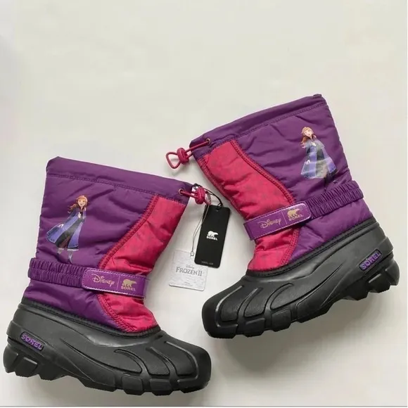 NEW Disney × Sorel Youth Flurry Frozen 2 Anna Winter Boot NIB Youth Wild Iris