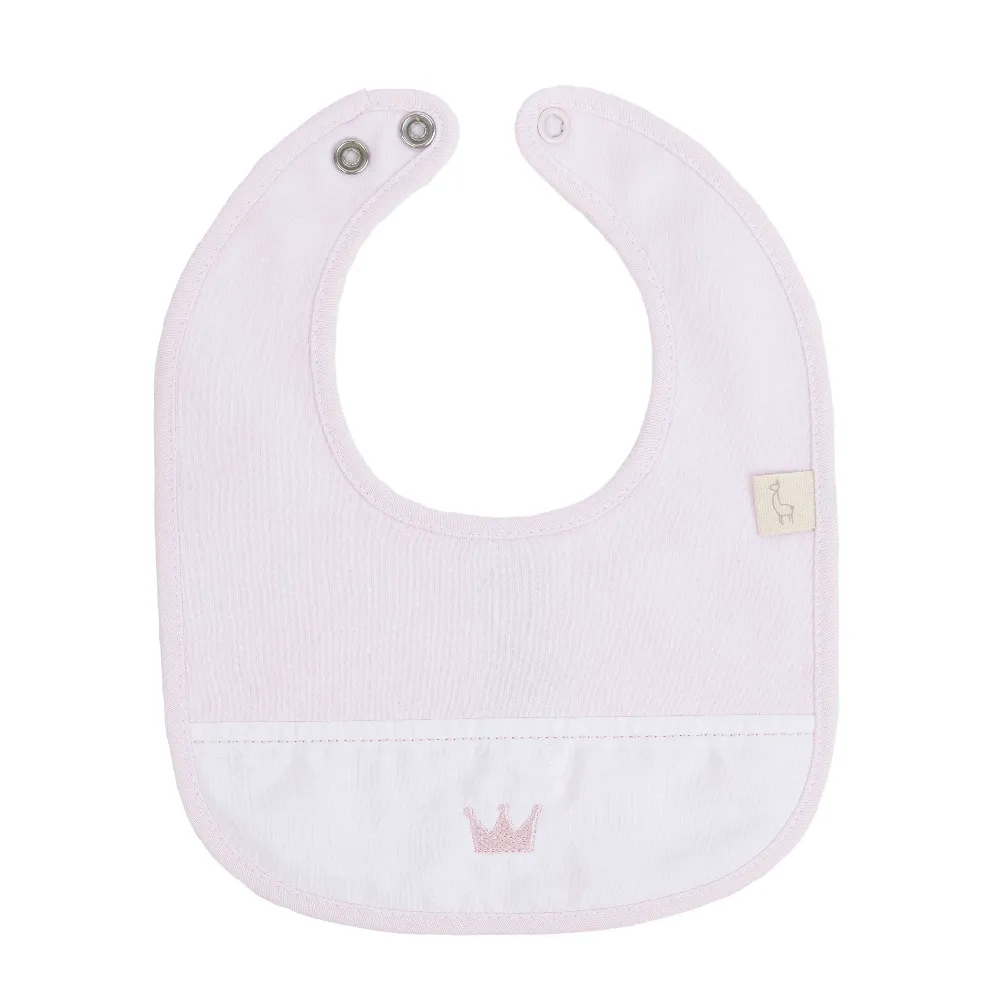 New In Baby Gi Girls Pink Little Royals Collection Bib