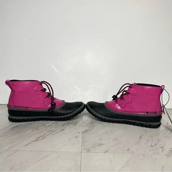 New! Sorel Out And About Kids Pink Black Snow Duck Boot 4