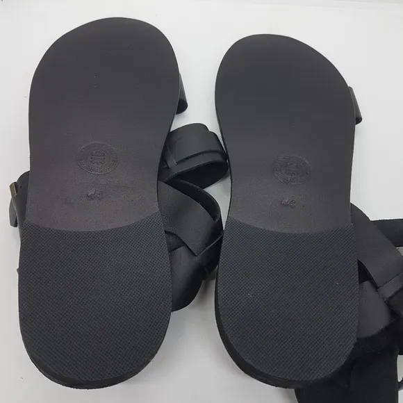 New Sparta Novelty Men's Leather Black Sandals Sz 44