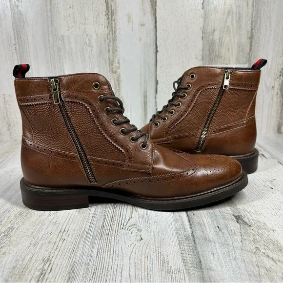 NEW Steve Madden Kirby Combat Lace Up Boot In Cognac #470