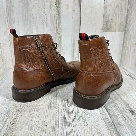 NEW Steve Madden Kirby Combat Lace Up Boot In Cognac #470