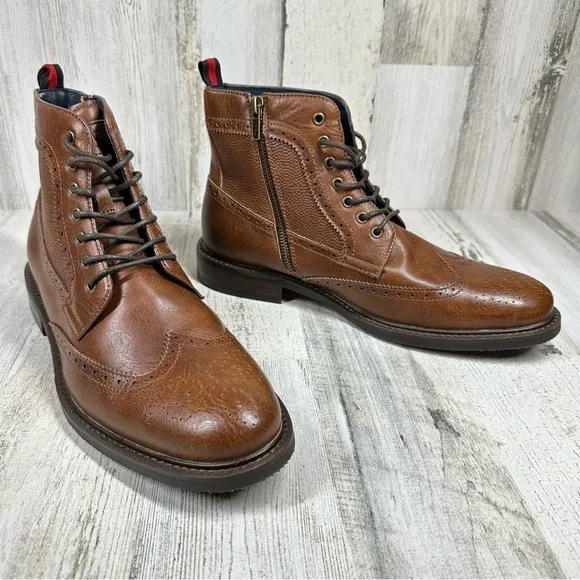NEW Steve Madden Kirby Combat Lace Up Boot In Cognac #470