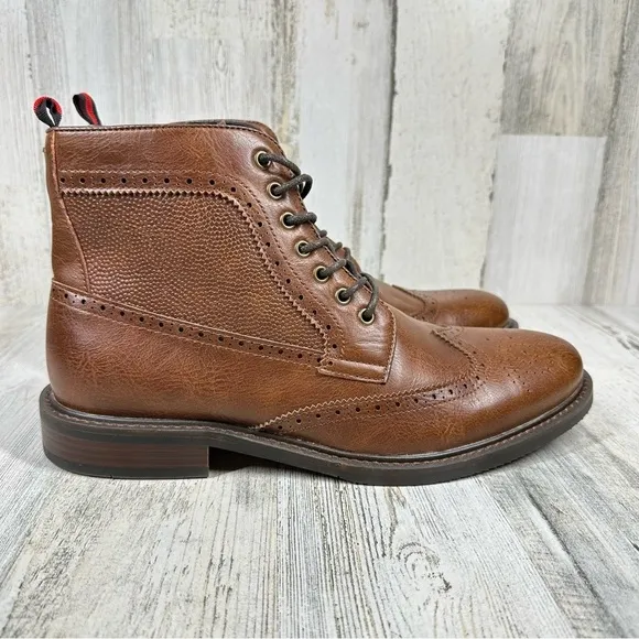 NEW Steve Madden Kirby Combat Lace Up Boot In Cognac #470