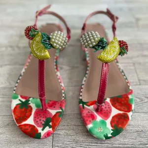 NIB Betsey Johnson Fruit Sandals