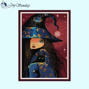Night Elf Cartoon Character Patterns Cross Stitch Counted DIY Kits