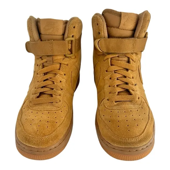 Nike Air Force 1 High ‘07 LV8 Flax Brown Wheat suede 6Y or womens 8