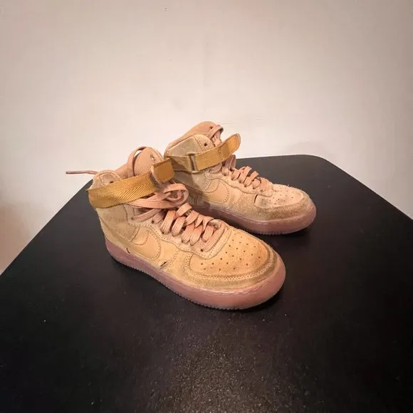 Nike Air Force 1 High LV8 3 Wheat Gum Sole Big Kids Youth Size 4