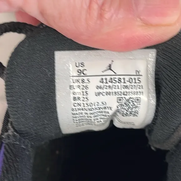 Nike Toddler Air Jordan Retro 13 'Court Purple’ 414581-015 Size 9C