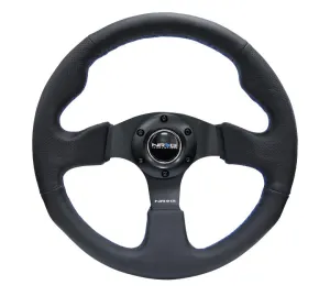 NRG RST-012R-BL 320mm Leather Reinforced Steering Wheel