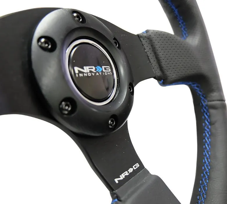 NRG RST-012R-BL 320mm Leather Reinforced Steering Wheel
