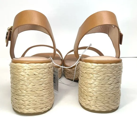NWT TORRID Two Piece Platform Heeled RopeSole Sandal Size 11WW