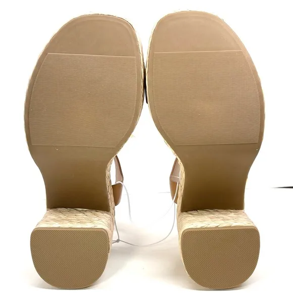 NWT TORRID Two Piece Platform Heeled RopeSole Sandal Size 11WW