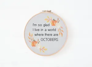 Octobers Cross Stitch Pattern #552