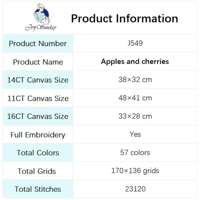 Oil Painting Apple and Cherry stitch cross stitch pattern