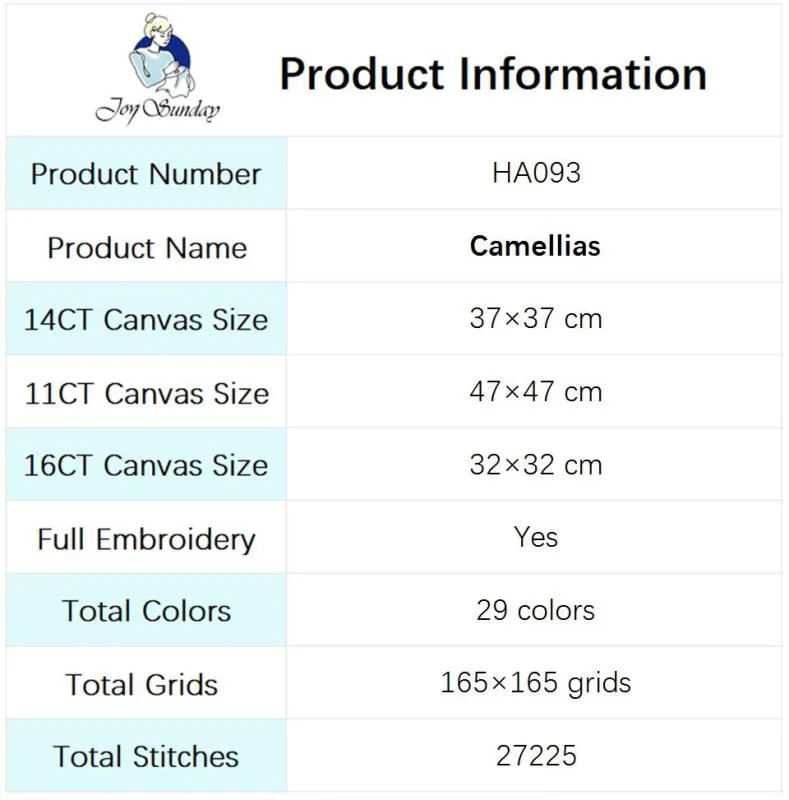 Oil Painting Camellias Floral Patterns HD DIY Cross Stitch