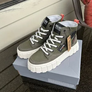 Palladium Pallatower HiTop, Olive Night, Womens Size 6.5, &amp; 10, NWT in Box