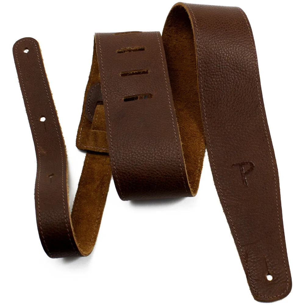 Perris 2.5" Saddle Leather Guitar Strap in Brown
