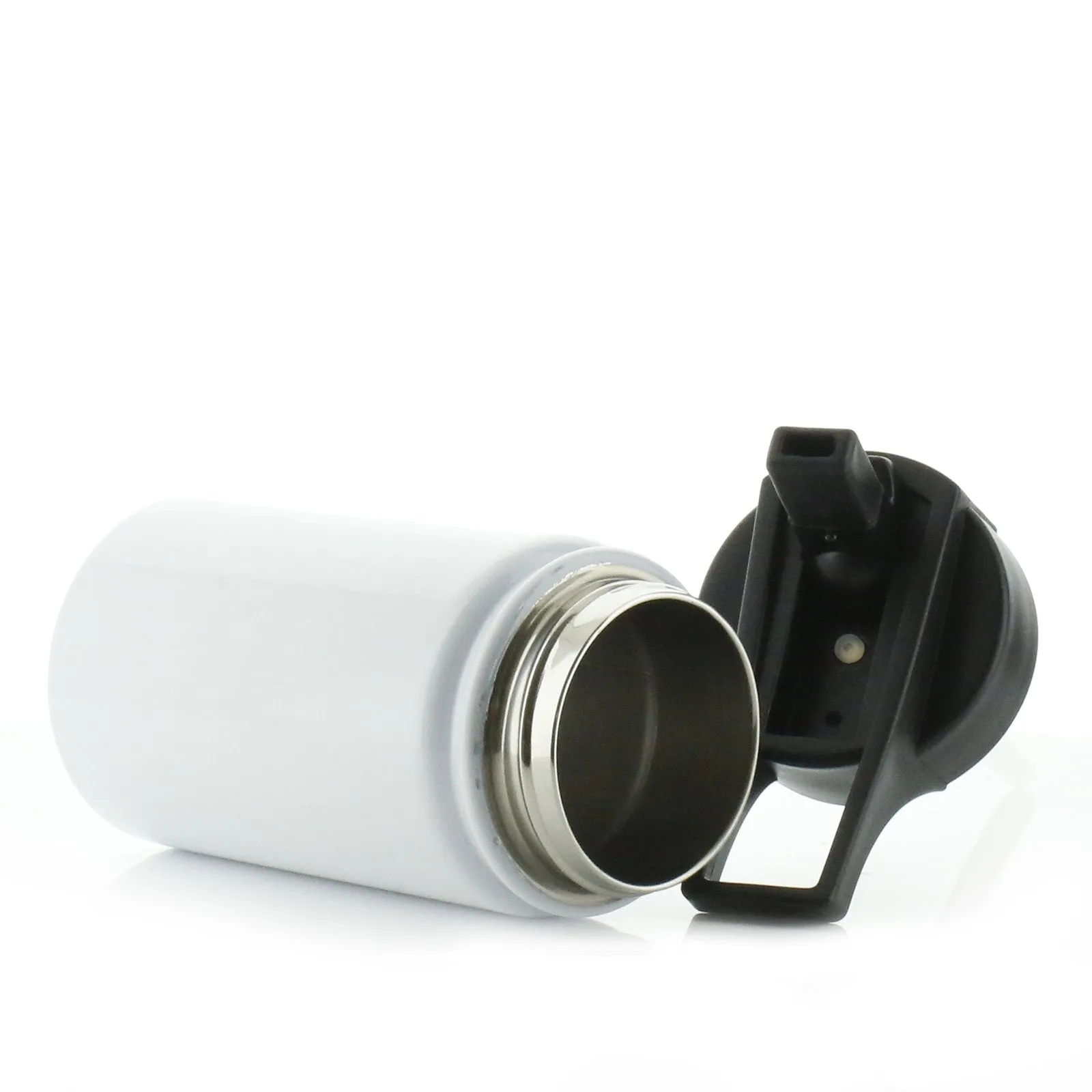 Personalised Elephant Hearts Star and Name White Sports Flask
