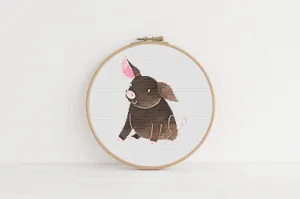 Piggy Cross Stitch Pattern #964