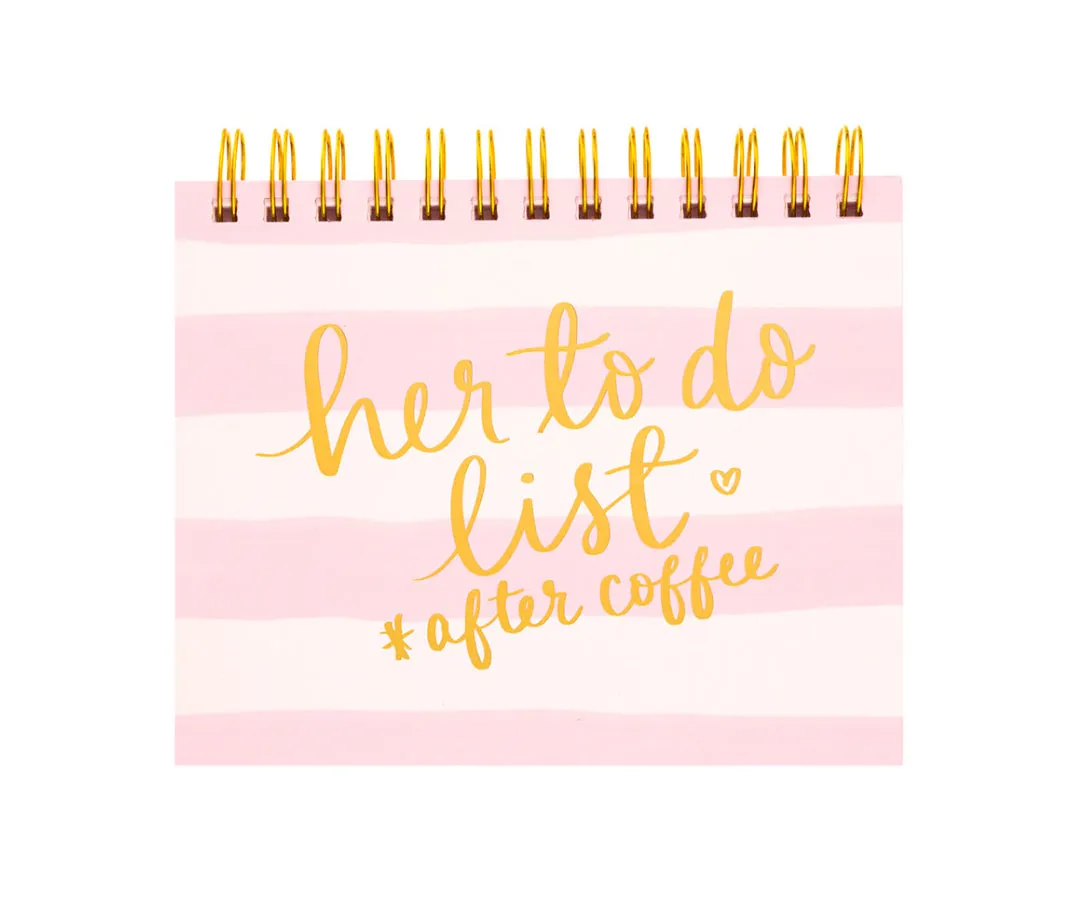 PINK STRIPE SPIRAL PLANNER PAD