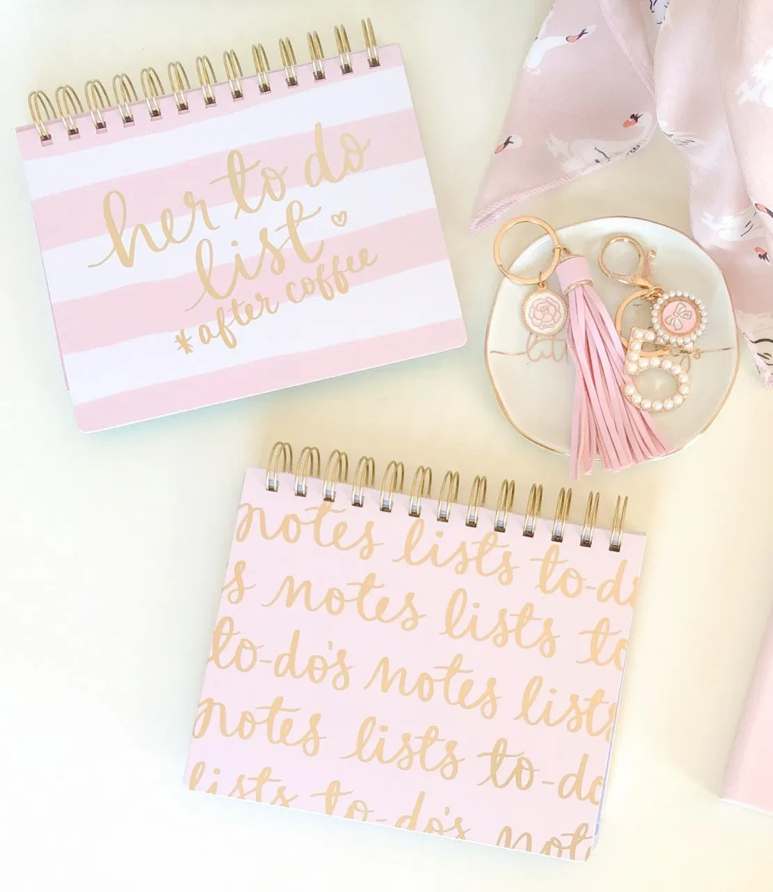 PINK STRIPE SPIRAL PLANNER PAD