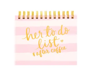 PINK STRIPE SPIRAL PLANNER PAD