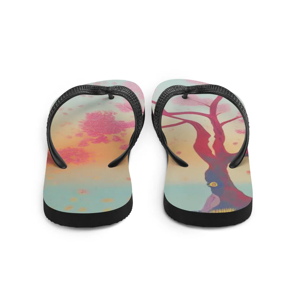 Pink Sunset Flip-Flops