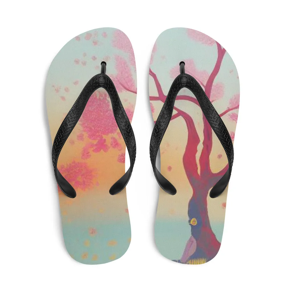 Pink Sunset Flip-Flops