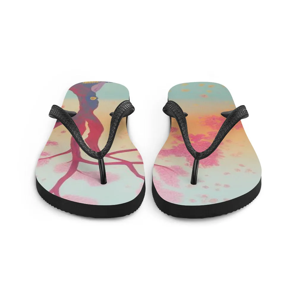 Pink Sunset Flip-Flops