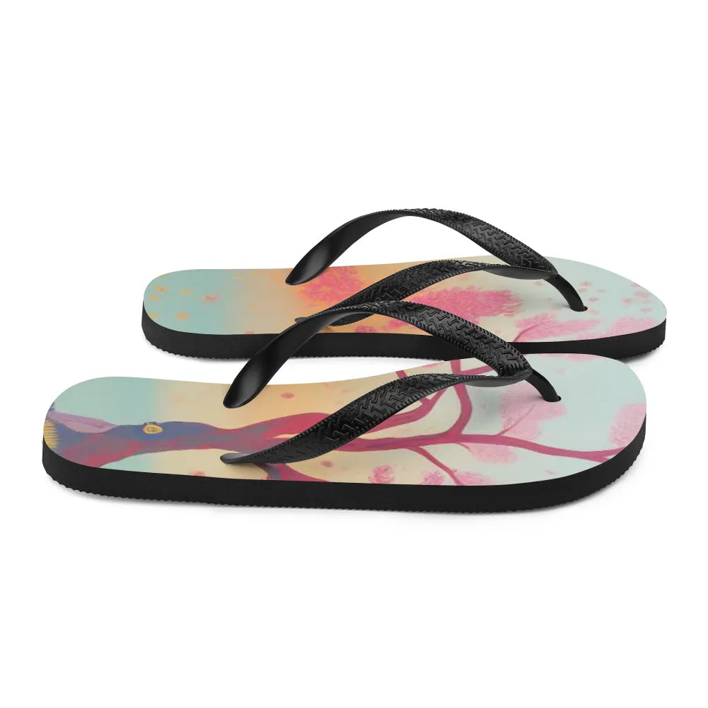 Pink Sunset Flip-Flops
