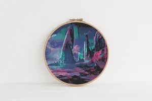 Planet Cross Stitch Pattern #122