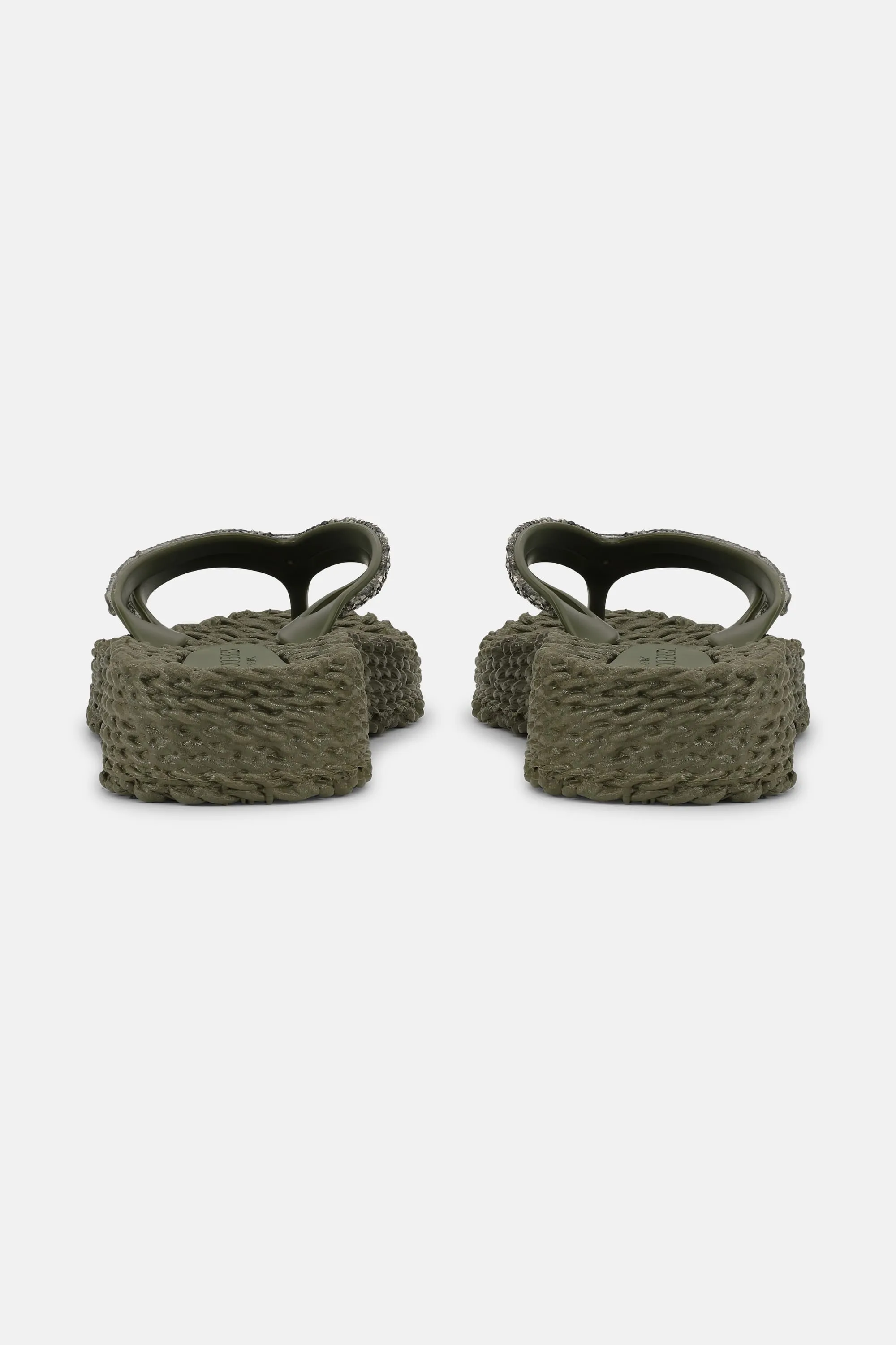 Platform Flip-flops Glittersten - Army