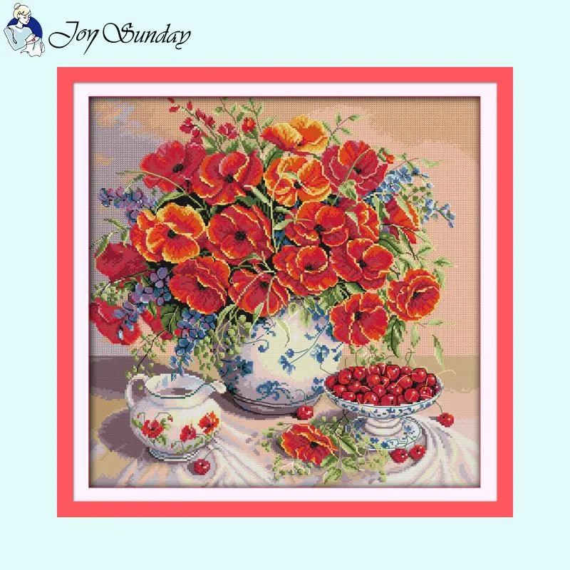 Porcelain and Flower Joy Sunday Cross Stitch