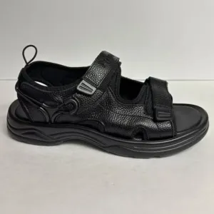 Propet Men’s Surfwalker II Black Strappy Sandals, Size 10.5 XX(5E)