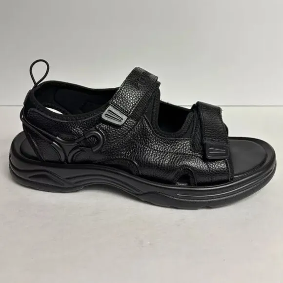 Propet Men’s Surfwalker II Black Strappy Sandals, Size 10.5 XX(5E)