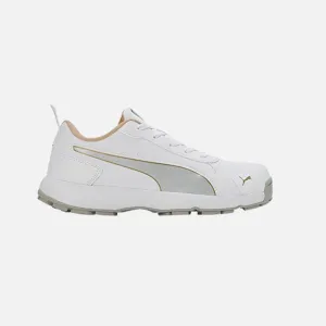 Puma Mens Cricket Classicat Cricket Shoe-Metallic Gold-Silver-White-Team Gold