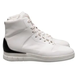 'Radial Spoiler' White Leather Hi Top Sneaker UK 9 EU 43