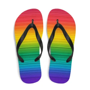 Rainbow Gradient Flip Flops