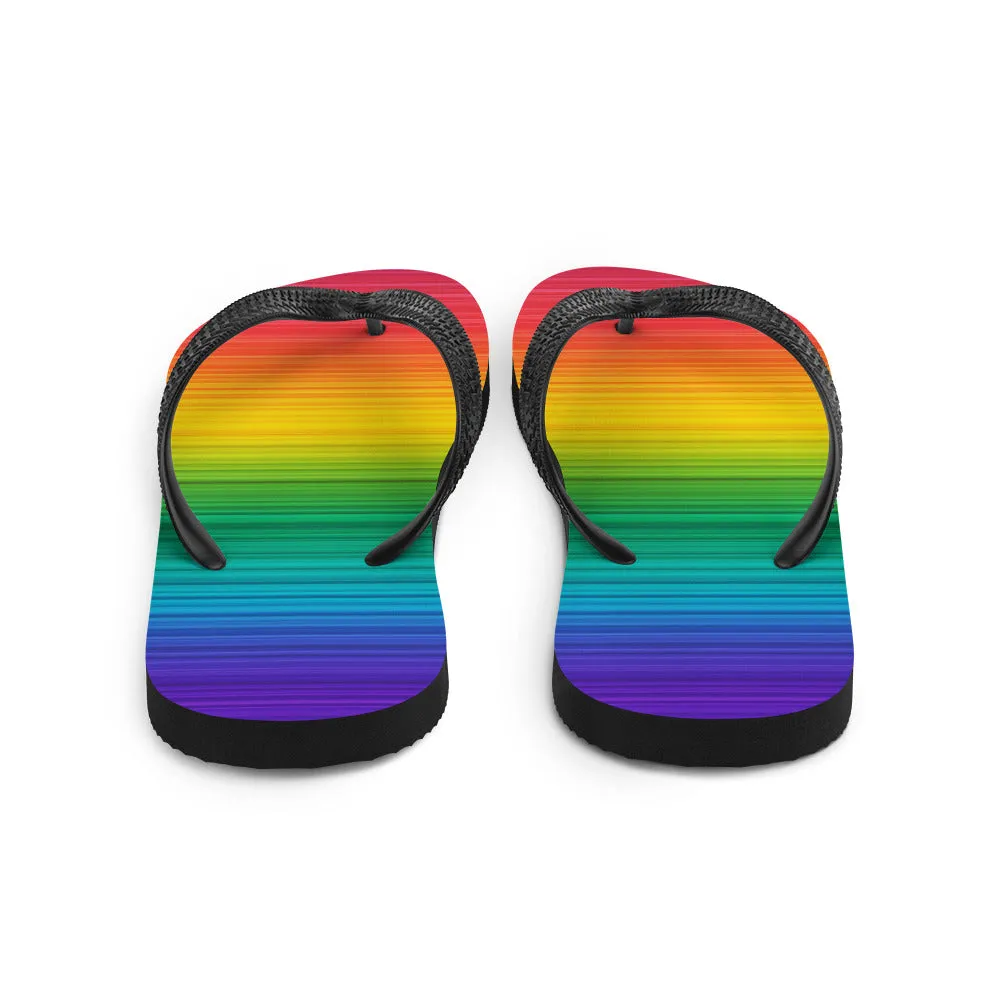 Rainbow Gradient Flip Flops
